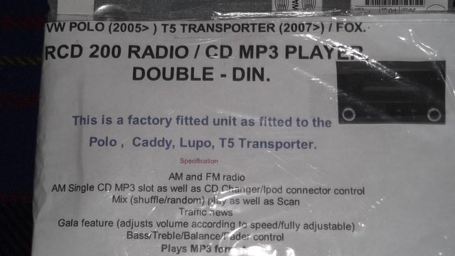 Image 2 of R.C.D. 200 Radio/CD MP3 Player