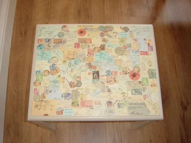 Preview of the first image of Pretty Hand Decorated Coffee/Side Table.