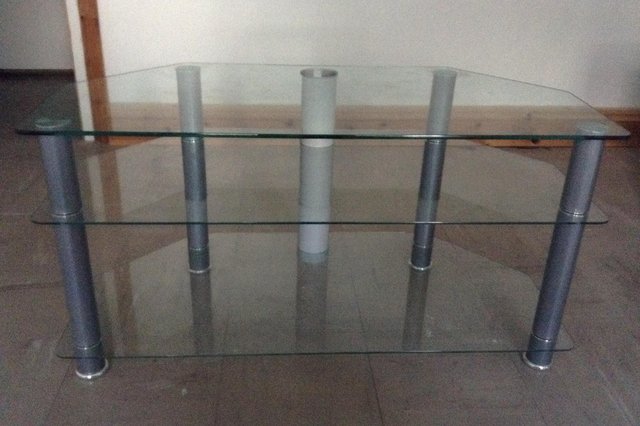 Preview of the first image of Chrome & Glass TV Stand.