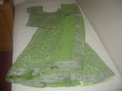 Image 3 of Indian Lengha - Lime Green