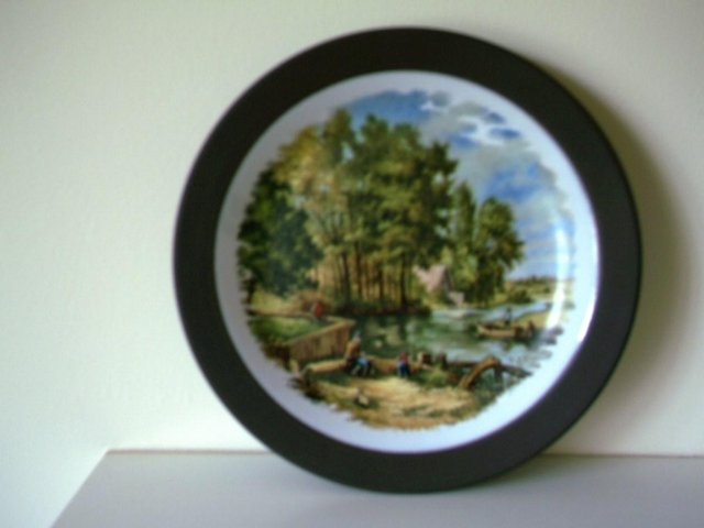 Preview of the first image of Hornsea decorative plate fishing scene.