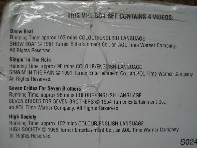 Image 3 of NEW VHS SEALED BOX SET OF 4 CLASSIC ORIGINAL MUSICALS
