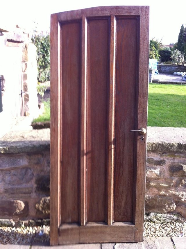 Preview of the first image of A Large antique solid oak door.