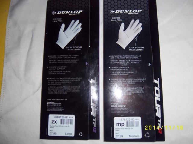 Image 2 of Dunlop  Golf Gloves Male and Female
