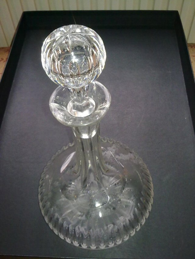Image 3 of Cut glass decanter
