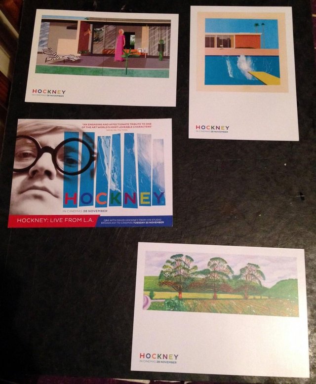Preview of the first image of David Hockney 4 Exhibition Postcards Limited Edition.