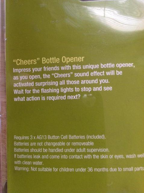 Image 3 of "Cheers" The Bottle Opener that Talks to You.