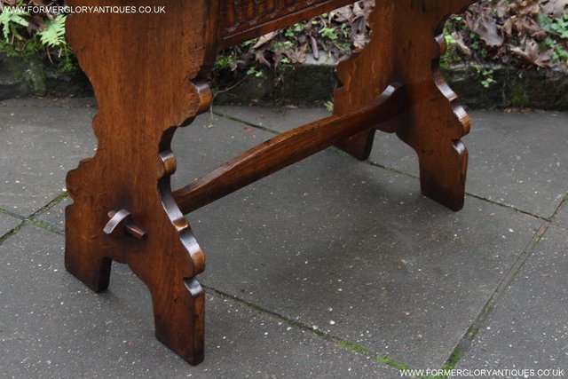 Image 8 of TITCHMARSH & GOODWIN CARVED OAK TWO DRAWER HALL / SIDE TABLE