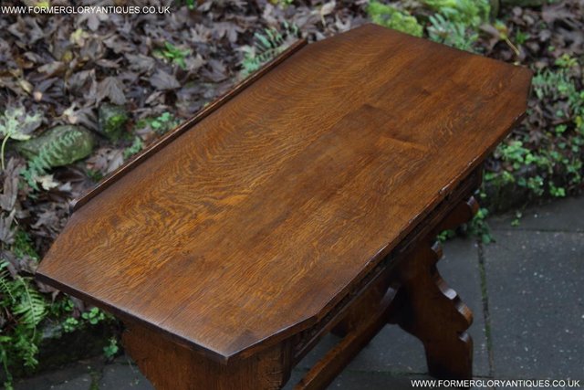 Image 10 of TITCHMARSH & GOODWIN CARVED OAK TWO DRAWER HALL / SIDE TABLE