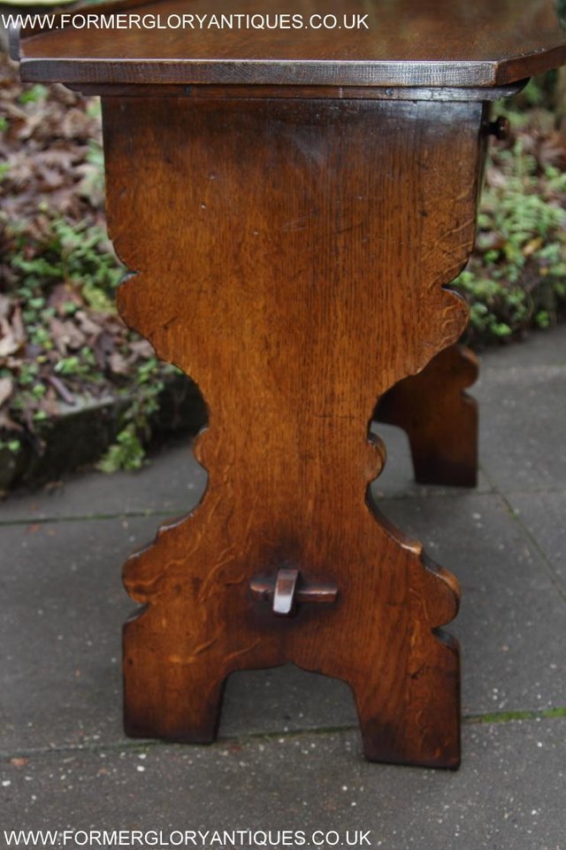 Image 14 of TITCHMARSH & GOODWIN CARVED OAK TWO DRAWER HALL / SIDE TABLE