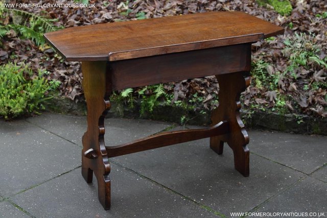 Image 17 of TITCHMARSH & GOODWIN CARVED OAK TWO DRAWER HALL / SIDE TABLE