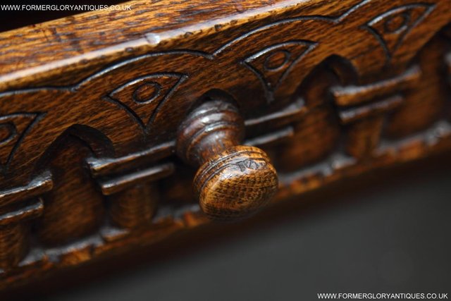 Image 29 of TITCHMARSH & GOODWIN CARVED OAK TWO DRAWER HALL / SIDE TABLE