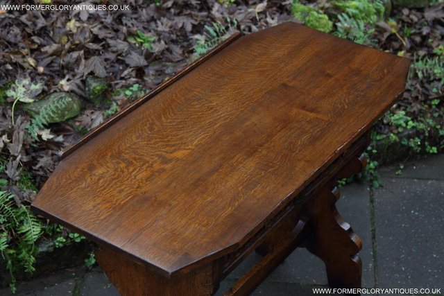 Image 30 of TITCHMARSH & GOODWIN CARVED OAK TWO DRAWER HALL / SIDE TABLE