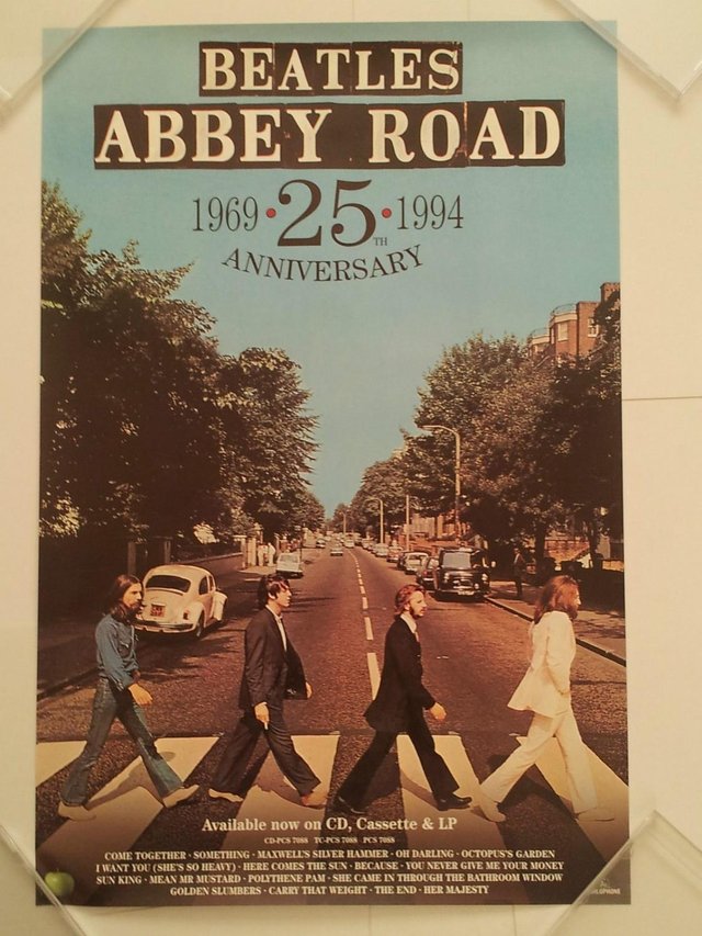 Preview of the first image of Beatles Orig Instore Promo 25thAbbey Road Poster.