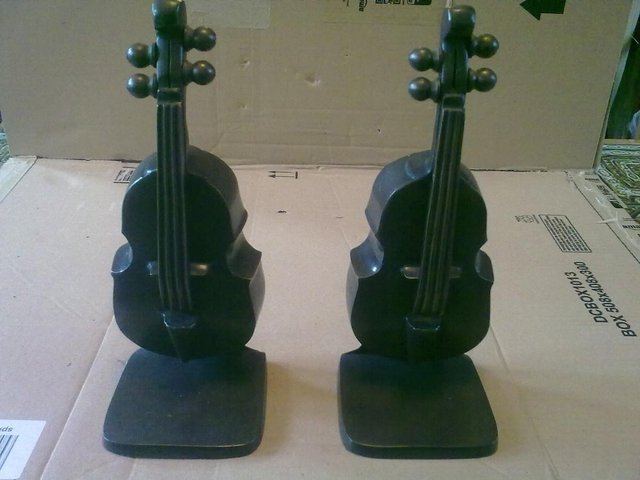 Image 2 of Book ends Double Bass in Bronze