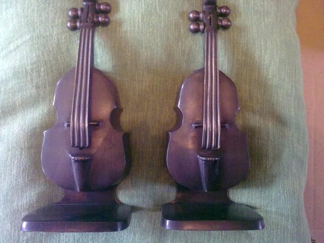 Image 3 of Book ends Double Bass in Bronze