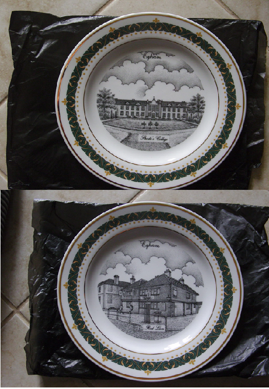 Preview of the first image of The Canterbury Collection Plates Egham L9/150.