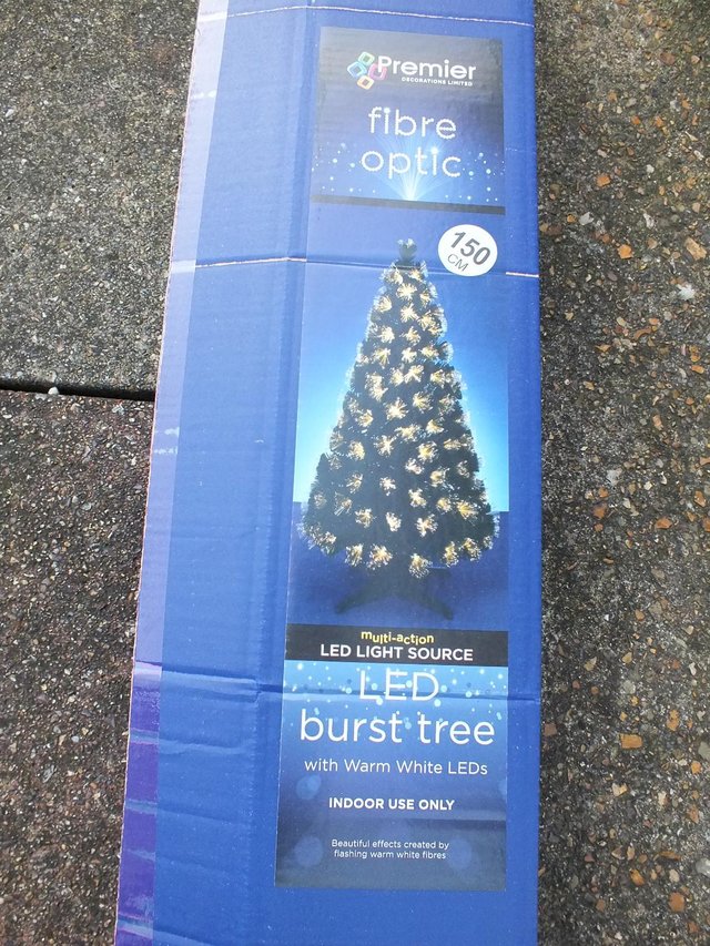 Image 2 of Premier Warm White Fibre Optic Christmas Tree (New)