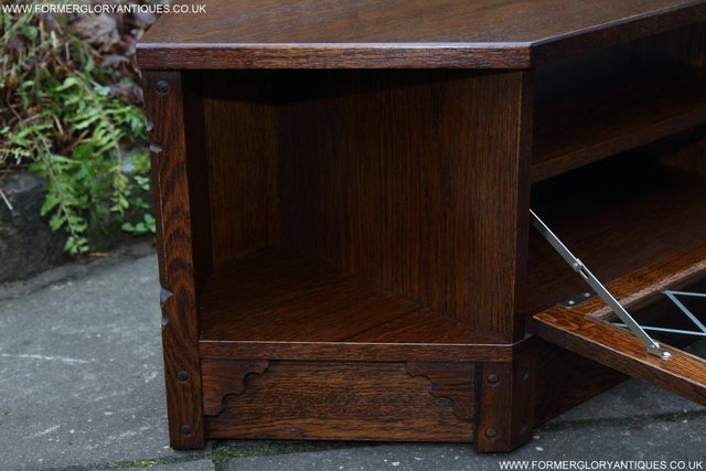 Image 25 of OLD MILL / CHARM DARK OAK TV HI FI CD STAND TABLE CABINET