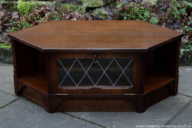 Image 27 of OLD MILL / CHARM DARK OAK TV HI FI CD STAND TABLE CABINET