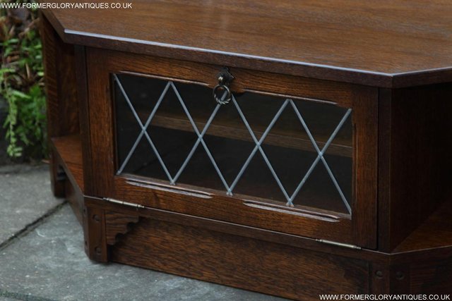 Image 33 of OLD MILL / CHARM DARK OAK TV HI FI CD STAND TABLE CABINET