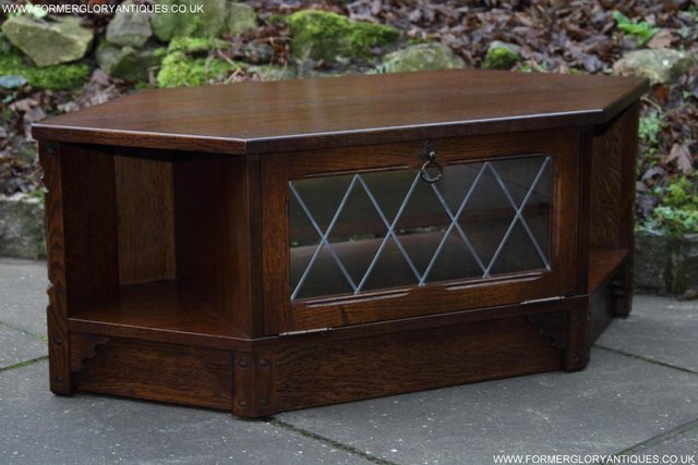 Image 34 of OLD MILL / CHARM DARK OAK TV HI FI CD STAND TABLE CABINET
