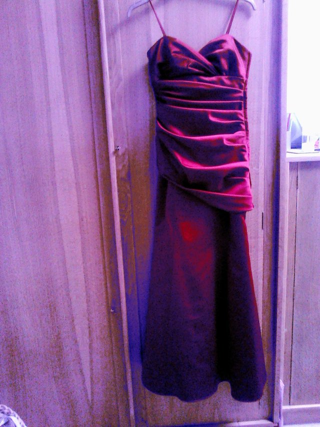 Preview of the first image of Dark red ball gown/bridesmaid dress/prom dress.