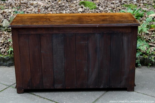 Image 6 of TITCHMARSH & GOODWIN OAK BLANKET DOWER CHEST BOX COFFER