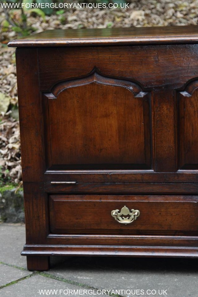 Image 7 of TITCHMARSH & GOODWIN OAK BLANKET DOWER CHEST BOX COFFER