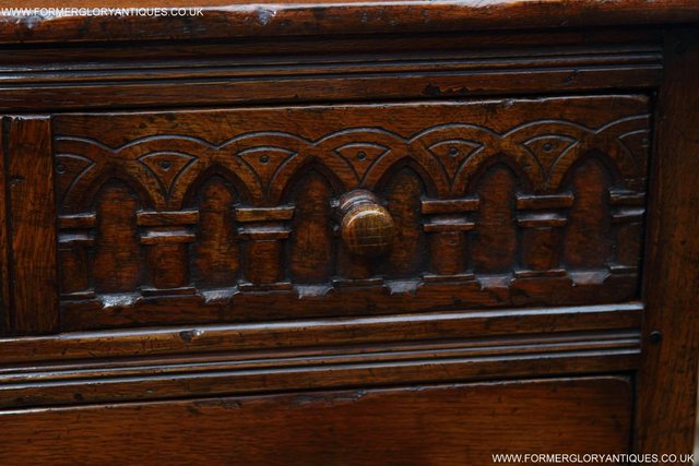 Image 7 of TITCHMARSH & GOODWIN CARVED OAK CHEST OF FOUR DRAWERS STAND