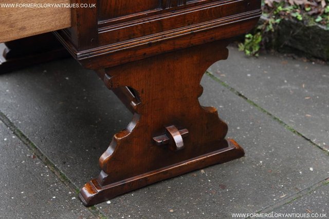 Image 9 of TITCHMARSH & GOODWIN CARVED OAK CHEST OF FOUR DRAWERS STAND