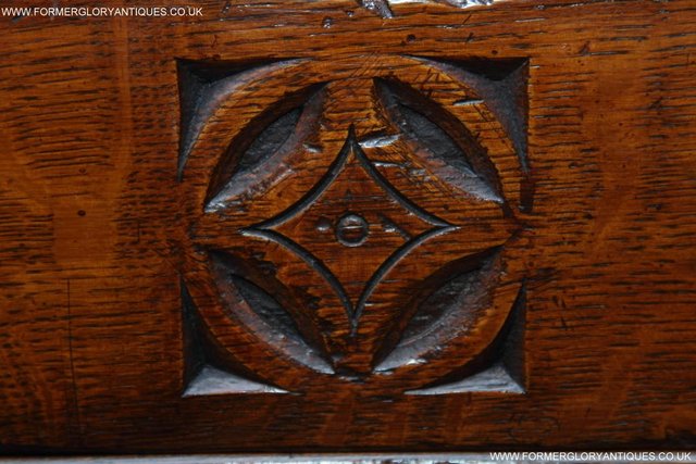 Image 45 of TITCHMARSH & GOODWIN CARVED OAK CHEST OF FOUR DRAWERS STAND