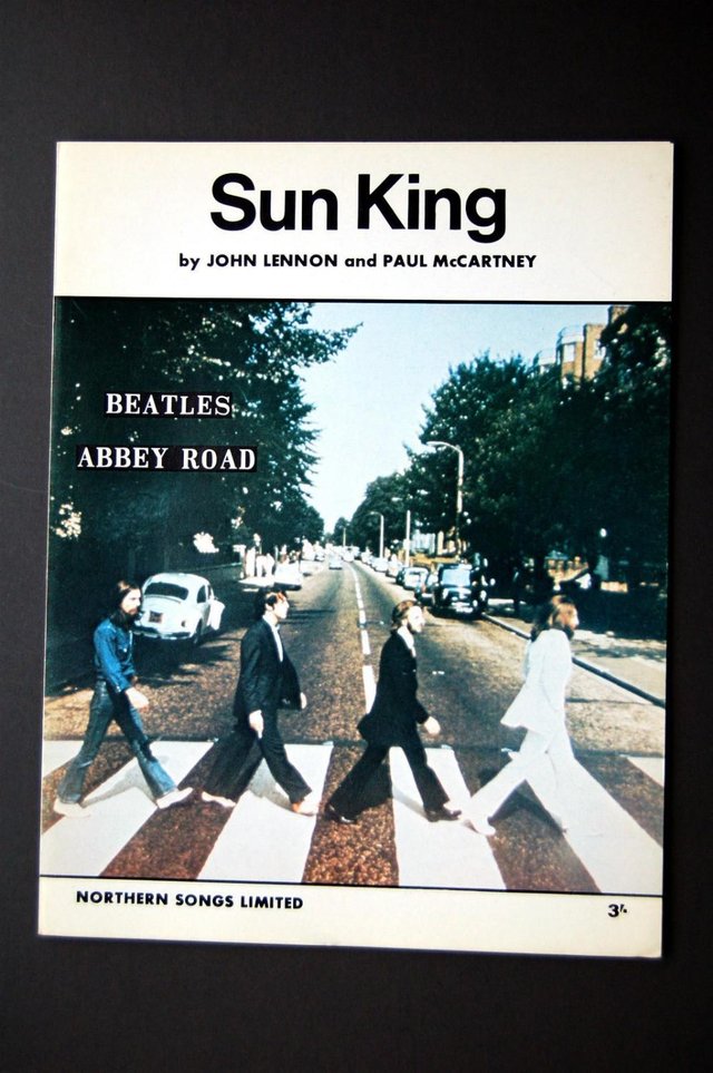 Preview of the first image of WANTED Beatles Orig Sheet Music Sun King & You Know My Name.