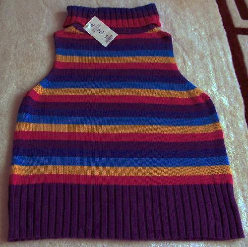 Preview of the first image of Bnwt Dorothy Perkins Multicoloured Striped Top - SZ 18 B24.