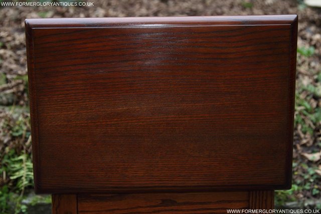 Image 28 of OLD CHARM TUDOR OAK SEWING CHEST TOY SLIPPER BOX TABLE