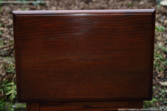 Image 37 of OLD CHARM TUDOR OAK SEWING CHEST TOY SLIPPER BOX TABLE