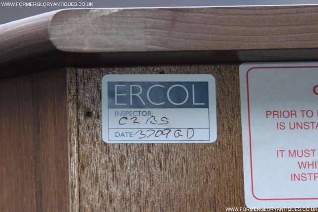 Image 43 of ERCOL GOLDEN DAWN CORNER DISPLAY CABINET CUPBOARD STAND