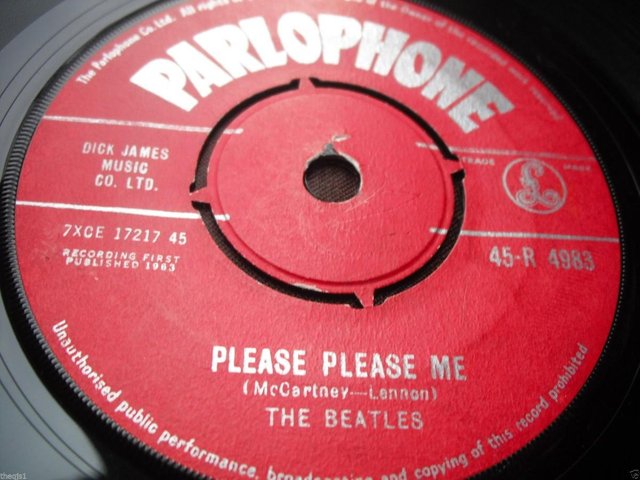 Preview of the first image of WANTED Beatles Please Please Me Red Label Single  45-R4983.