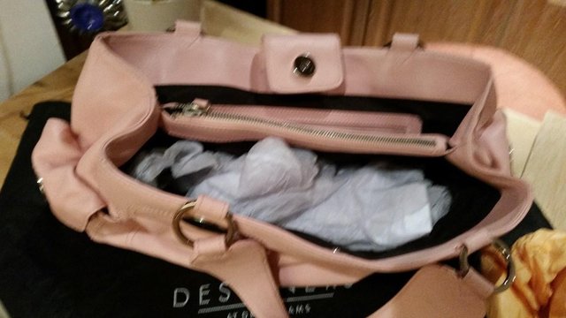 Image 2 of Jasper Conran Handbag - soft leather pink handbag by