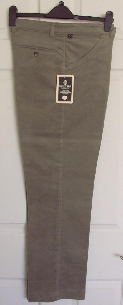 Preview of the first image of Mens moleskin trousers by carabou countrywear - sz 32s  B19.