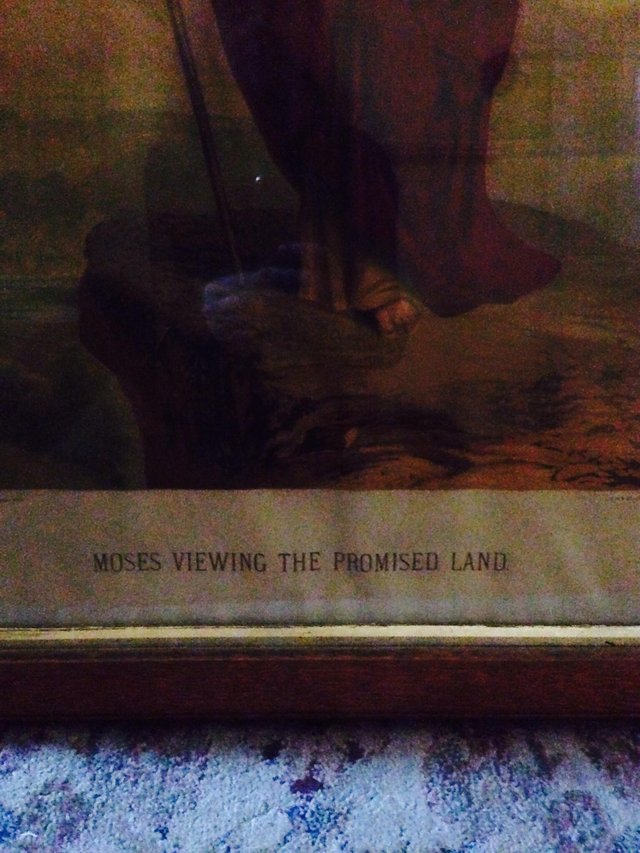 Image 2 of Large Print of Moses in oak frame