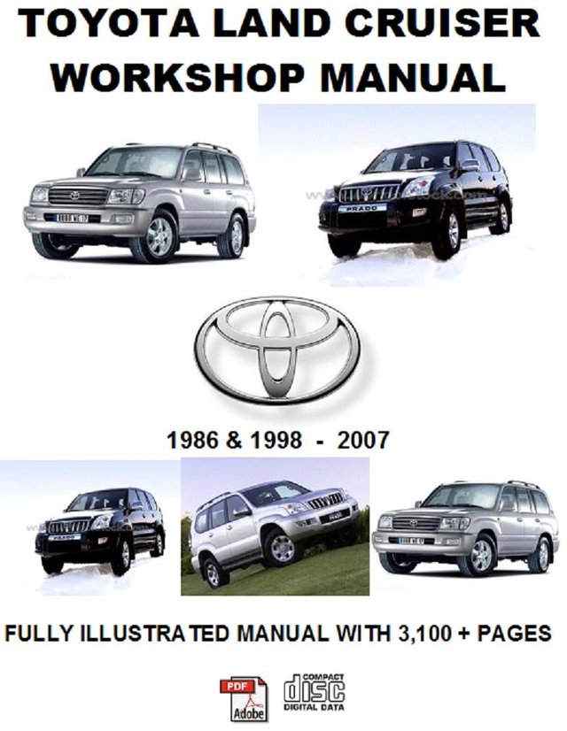 Preview of the first image of TOYOTA Land Cruiser (1986 & 1998-1997) W'shop Repair Manual.