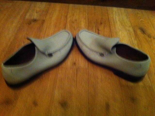 Image 3 of Size 8 Mens cream loafers by Base