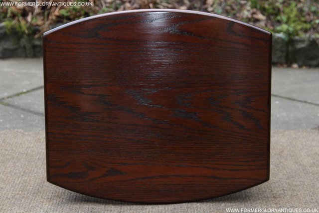 Image 9 of AN OLD CHARM TUDOR OAK NEST OF THREE COFFEE SIDE END TABLES