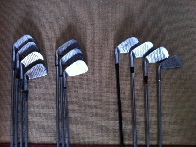 Preview of the first image of assorted golf irons.
