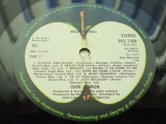 Image 3 of John Lennon Rock n Roll LP Apple PCS7169 1975