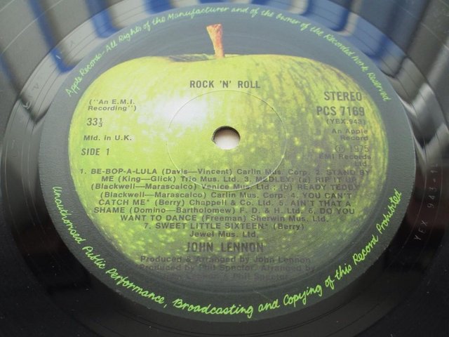 Preview of the first image of John Lennon Rock n Roll LP Apple PCS7169 1975.