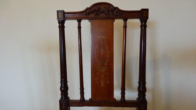 Image 3 of Matching pair of elegant rosewood salon chairs