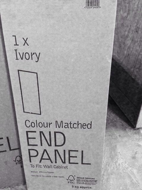 Preview of the first image of A new B&Q End panel for wall cabinet in Ivory.