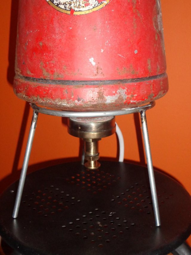 Image 3 of VINTAGE INDUSTRIAL LAMP RED EXTINGUISHER “FROM LOCCI COLLECT